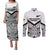 New Zealand Football Custom Couples Matching Puletasi and Long Sleeve Button Shirt All White Fern Go Champions