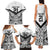 New Zealand Football Custom Family Matching Tank Maxi Dress and Hawaiian Shirt All White Fern Go Champions