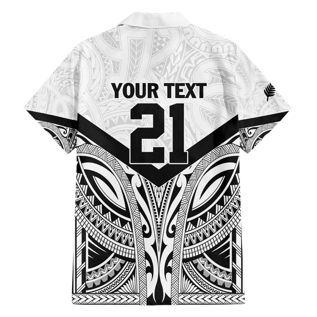 New Zealand Football Custom Family Matching Tank Maxi Dress and Hawaiian Shirt All White Fern Go Champions LT9 - Polynesian Pride