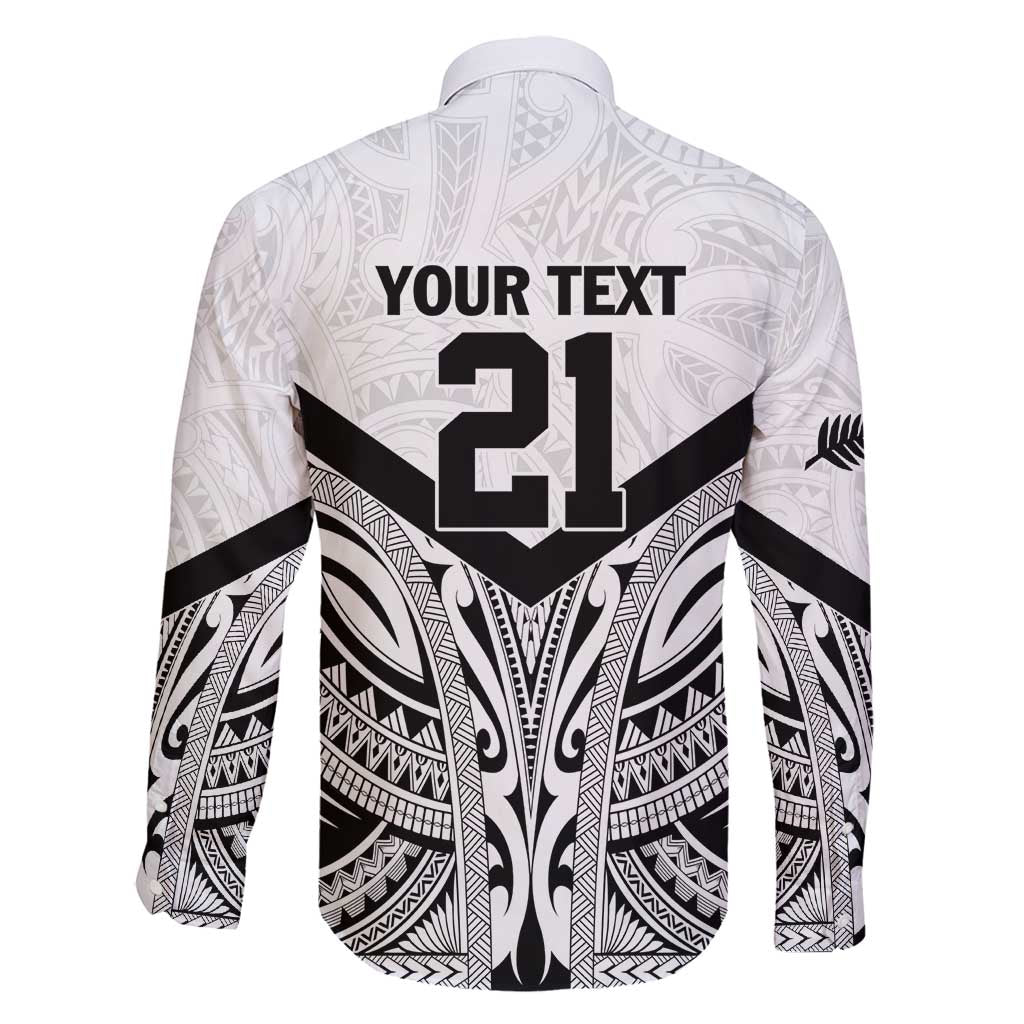 New Zealand Football Custom Family Matching Tank Maxi Dress and Hawaiian Shirt All White Fern Go Champions LT9 - Polynesian Pride