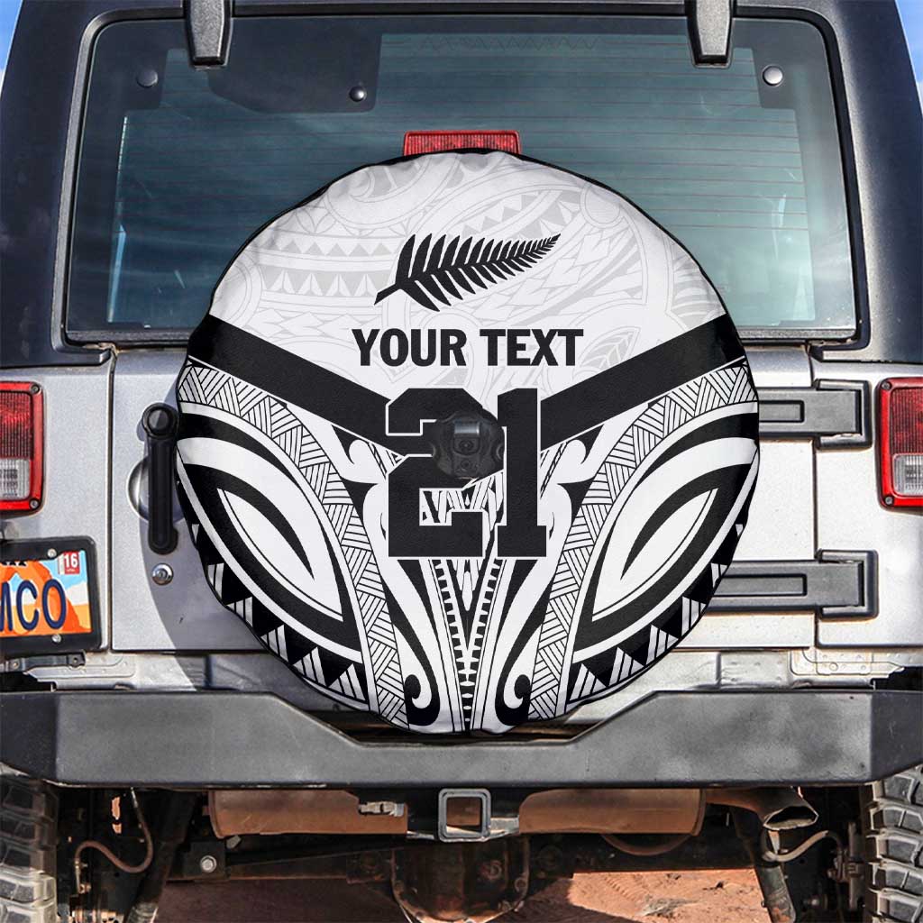 New Zealand Football Custom Spare Tire Cover All White Fern Go Champions