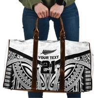 New Zealand Football Custom Travel Bag All White Fern Go Champions - Polynesian Pride