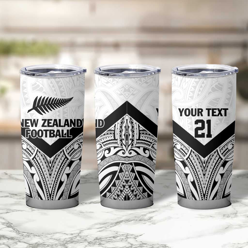 New Zealand Football Custom Tumbler Cup All White Fern Go Champions