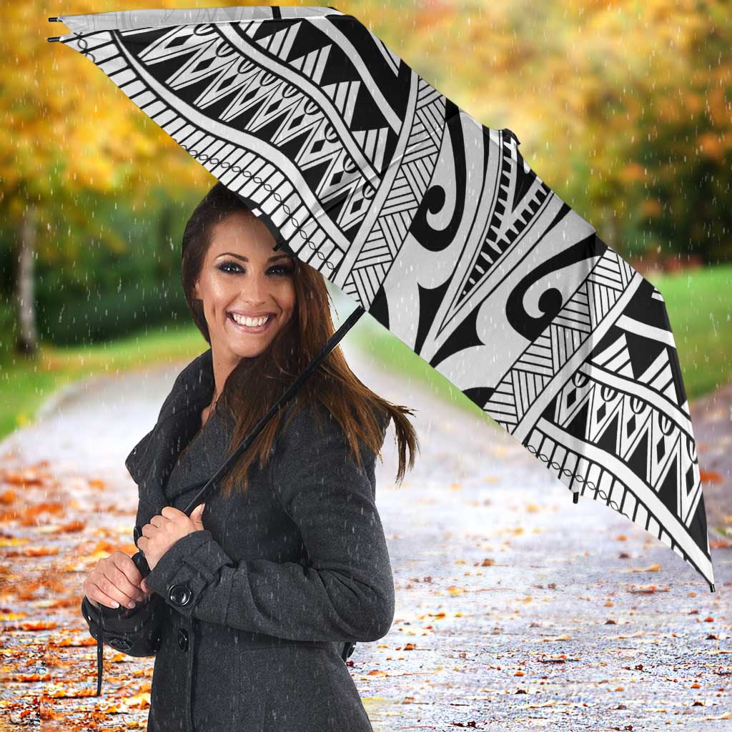 New Zealand Football Custom Umbrella All White Fern Go Champions - Polynesian Pride
