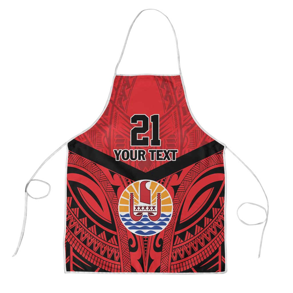 Tahiti Football Custom Apron Toa Aito Go Champions LT9 Red - Polynesian Pride