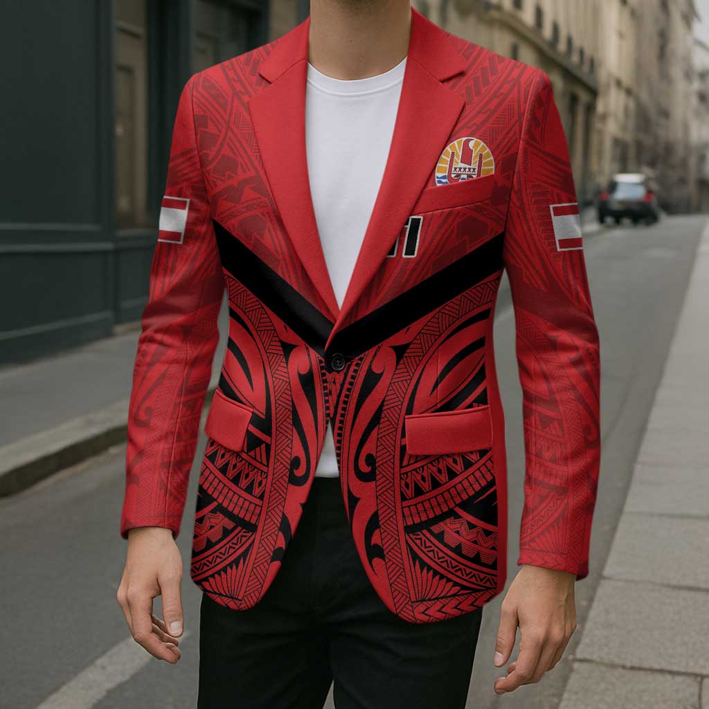 Tahiti Football Custom Blazer Toa Aito Go Champions - Polynesian Pride
