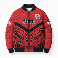 Tahiti Football Custom Bomber Puffer Jacket Toa Aito Go Champions - Polynesian Pride