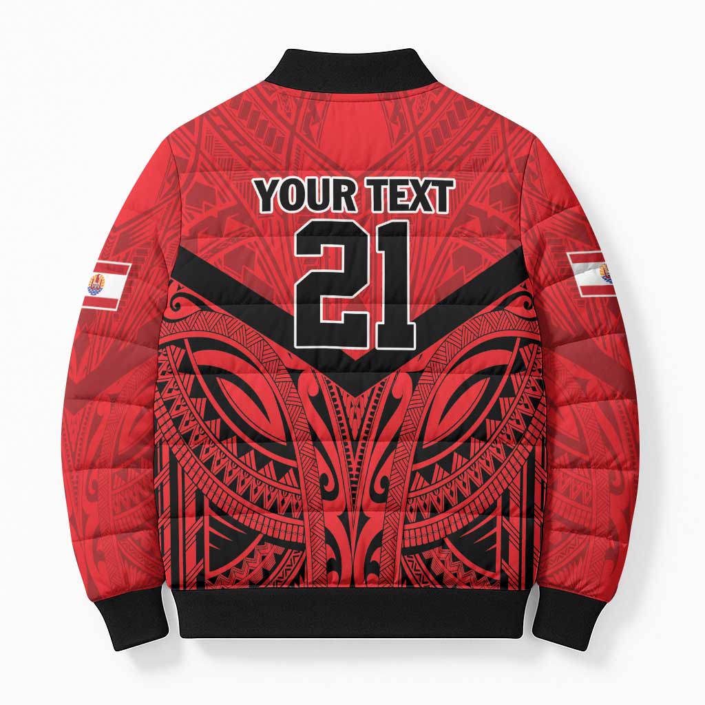 Tahiti Football Custom Bomber Puffer Jacket Toa Aito Go Champions - Polynesian Pride