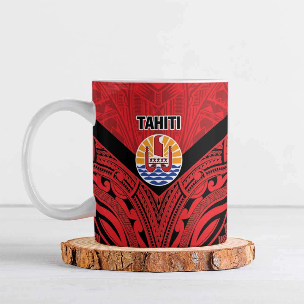 Tahiti Football Custom Ceramic Mug Toa Aito Go Champions - Polynesian Pride