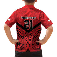 Tahiti Football Custom Family Matching Off The Shoulder Long Sleeve Dress and Hawaiian Shirt Toa Aito Go Champions LT9 - Polynesian Pride