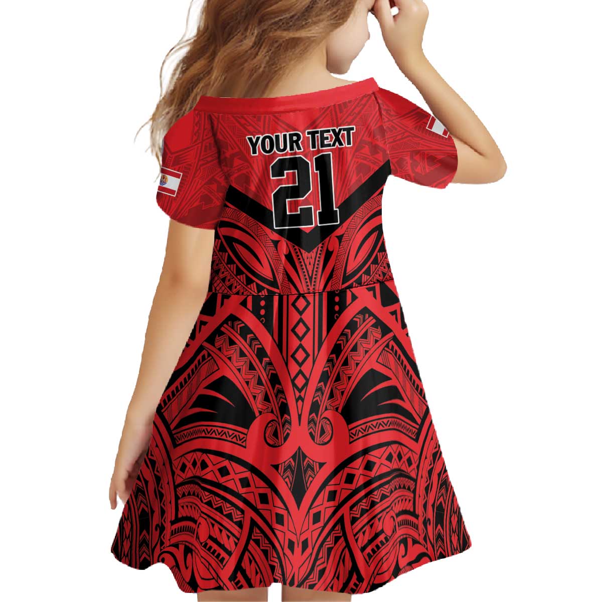 Tahiti Football Custom Family Matching Off The Shoulder Long Sleeve Dress and Hawaiian Shirt Toa Aito Go Champions LT9 - Polynesian Pride