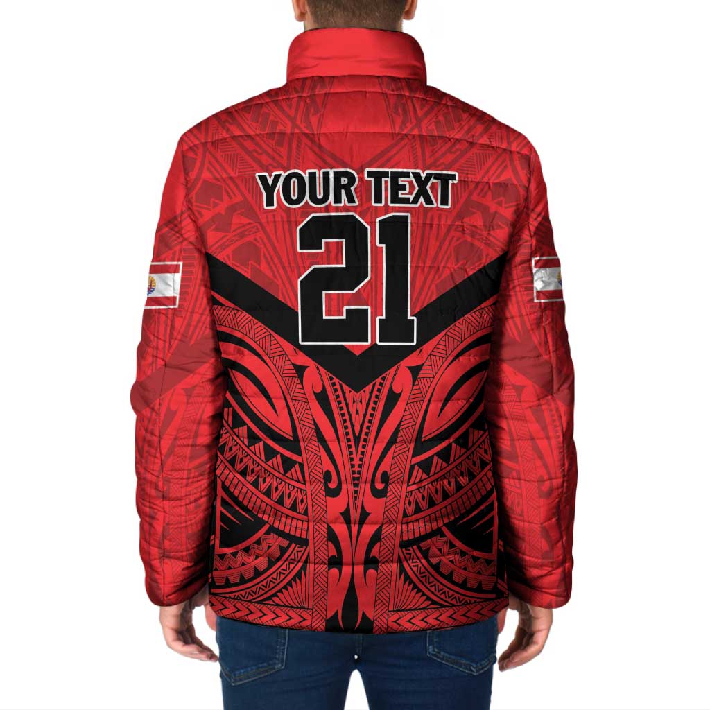 Tahiti Football Custom Padded Jacket Toa Aito Go Champions - Polynesian Pride