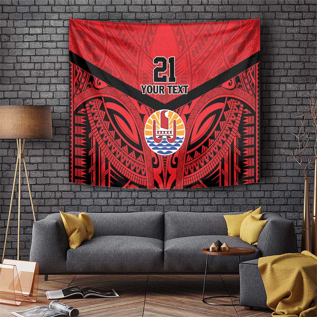 Tahiti Football Custom Tapestry Toa Aito Go Champions LT9 Red - Polynesian Pride