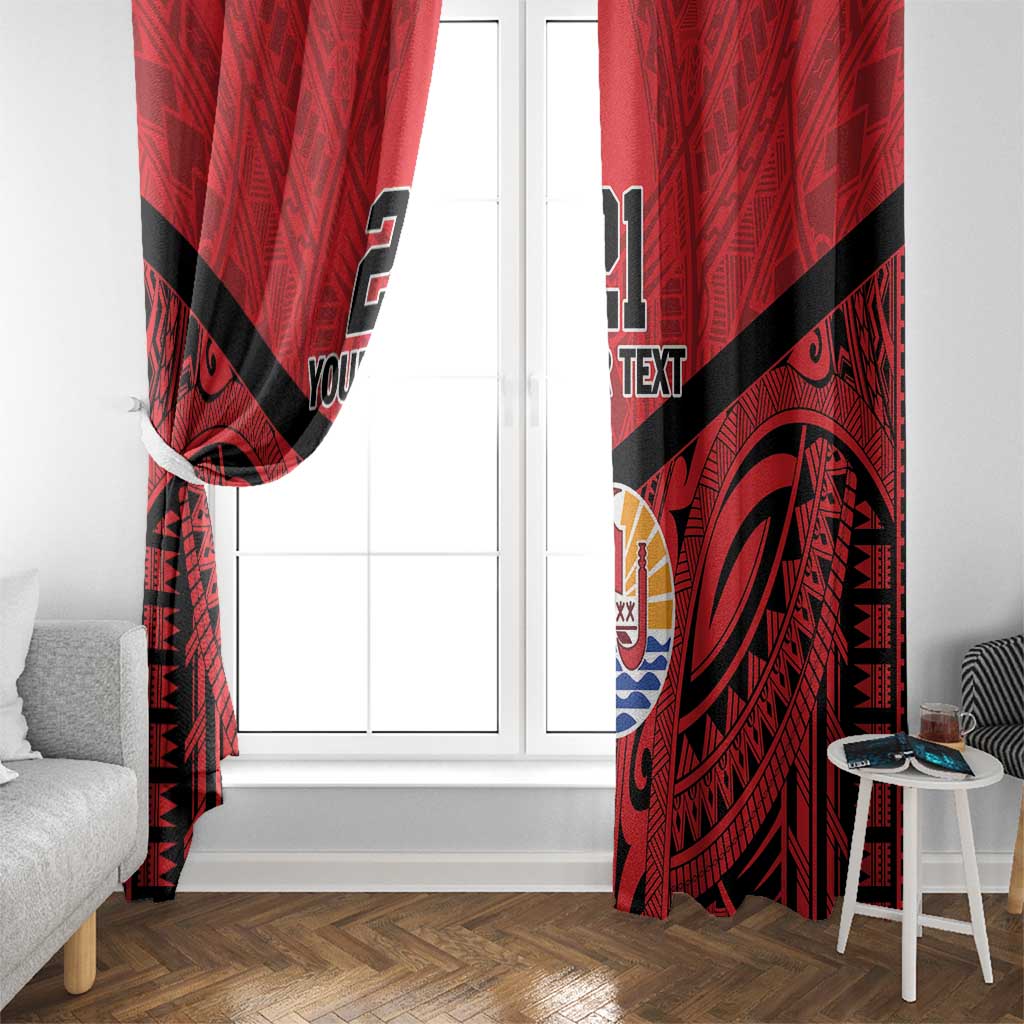 Tahiti Football Custom Window Curtain Toa Aito Go Champions