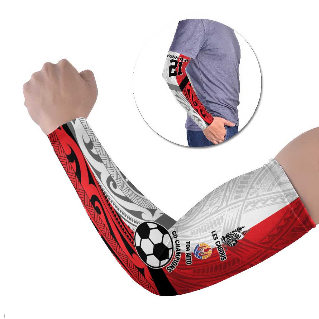 New Caledonia-Tahiti Football Custom Arm Sleeves Together Go Champions LT9 Set of 2 Art - Polynesian Pride