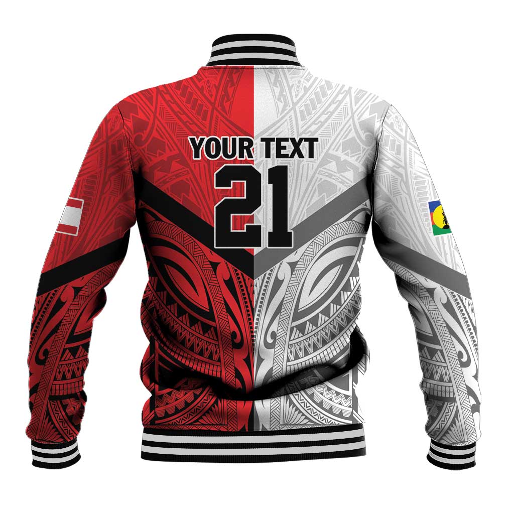 New Caledonia-Tahiti Football Custom Baseball Jacket Together Go Champions