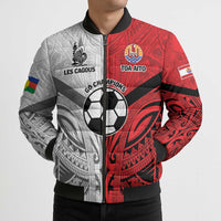 New Caledonia-Tahiti Football Custom Bomber Puffer Jacket Together Go Champions - Polynesian Pride