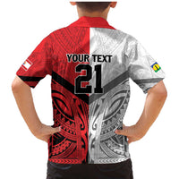 New Caledonia-Tahiti Football Custom Family Matching Mermaid Dress and Hawaiian Shirt Together Go Champions