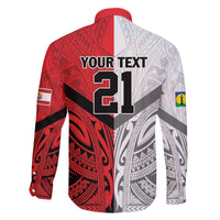 New Caledonia-Tahiti Football Custom Family Matching Off The Shoulder Long Sleeve Dress and Hawaiian Shirt Together Go Champions