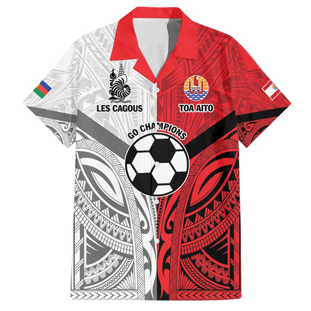 New Caledonia-Tahiti Football Custom Family Matching Summer Maxi Dress and Hawaiian Shirt Together Go Champions