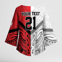 New Caledonia-Tahiti Football Custom Kimono Sleeve Blouse Together Go Champions - Polynesian Pride