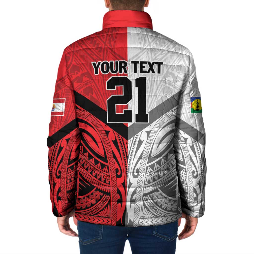 New Caledonia-Tahiti Football Custom Padded Jacket Together Go Champions - Polynesian Pride