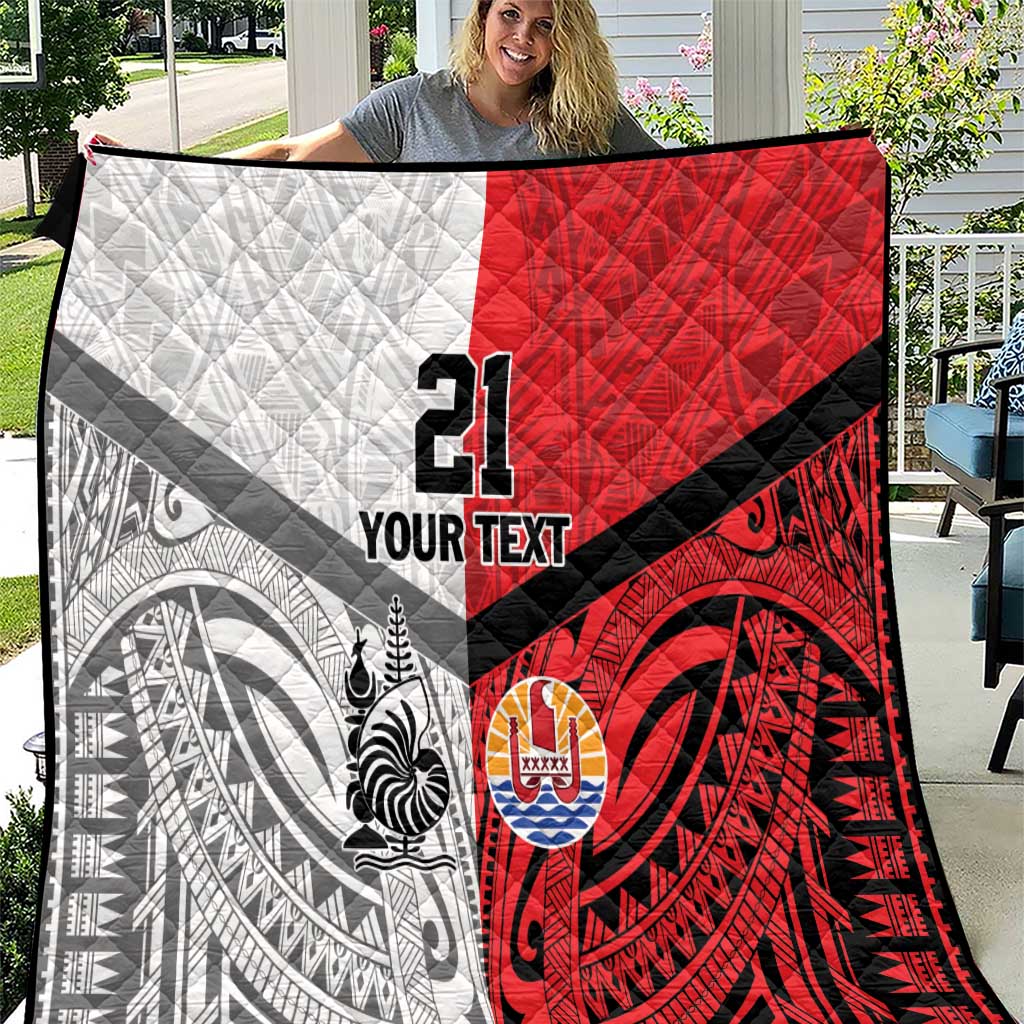 New Caledonia-Tahiti Football Custom Quilt Together Go Champions LT9 Art - Polynesian Pride