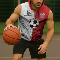 New Caledonia-Tahiti Football Custom Sleeveless Zip Hoodie Together Go Champions - Polynesian Pride