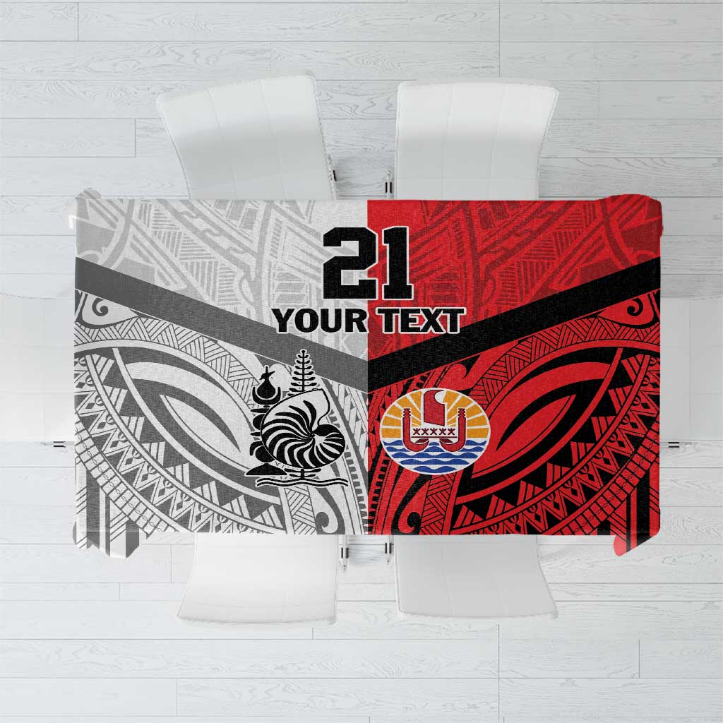 New Caledonia-Tahiti Football Custom Tablecloth Together Go Champions LT9 Art - Polynesian Pride