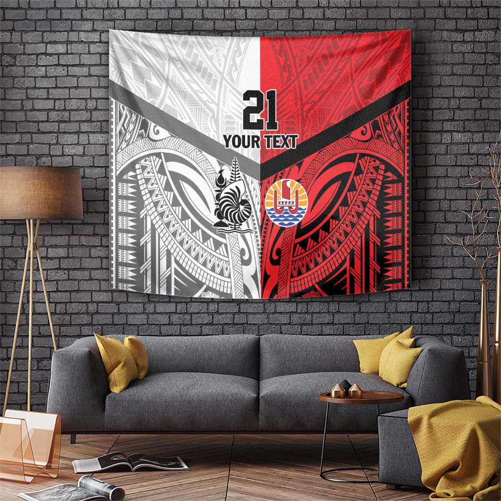 New Caledonia-Tahiti Football Custom Tapestry Together Go Champions LT9 Art - Polynesian Pride