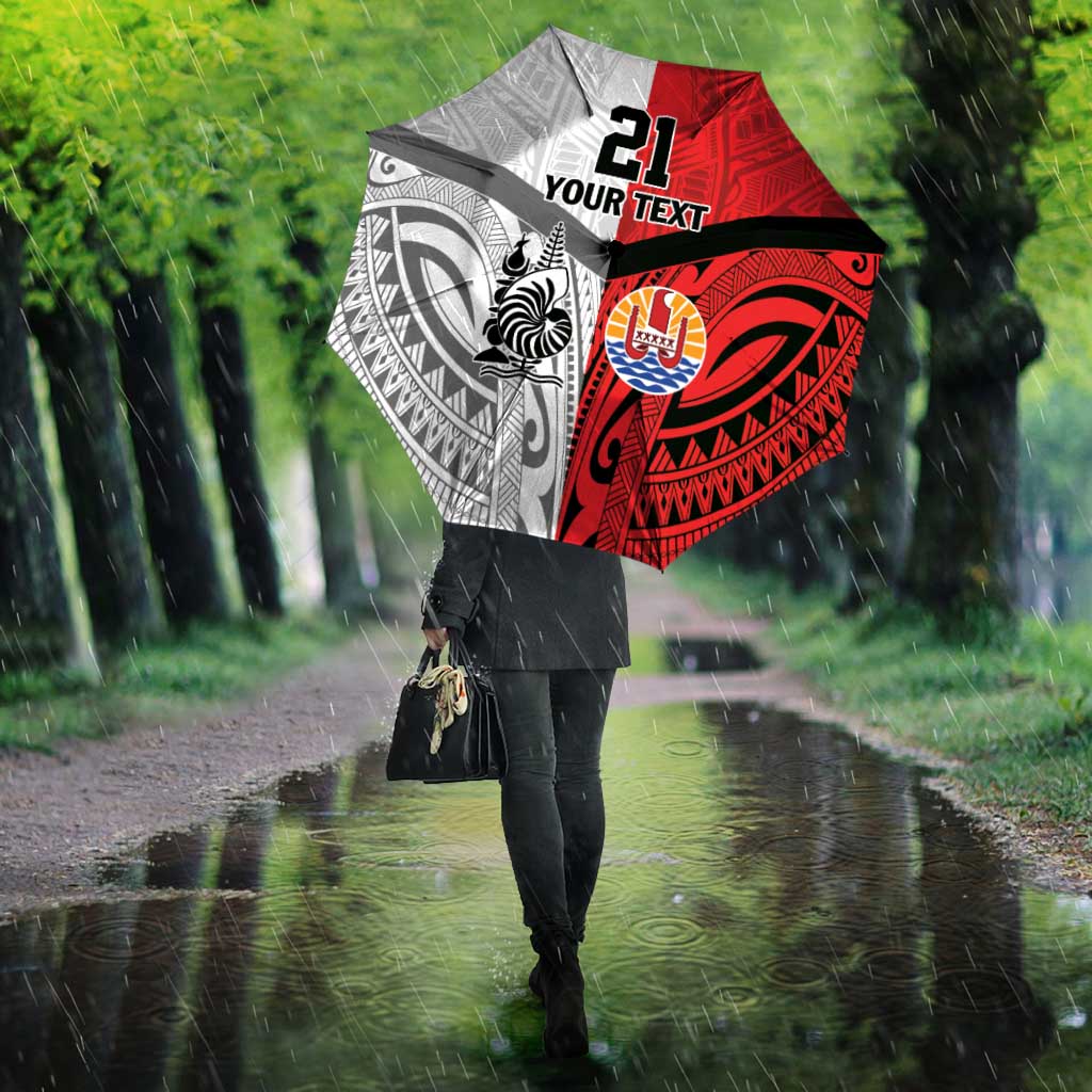 New Caledonia-Tahiti Football Custom Umbrella Together Go Champions - Polynesian Pride