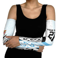 New Zealand-Fiji Football Custom Arm Sleeves Together Go Champions - Polynesian Pride