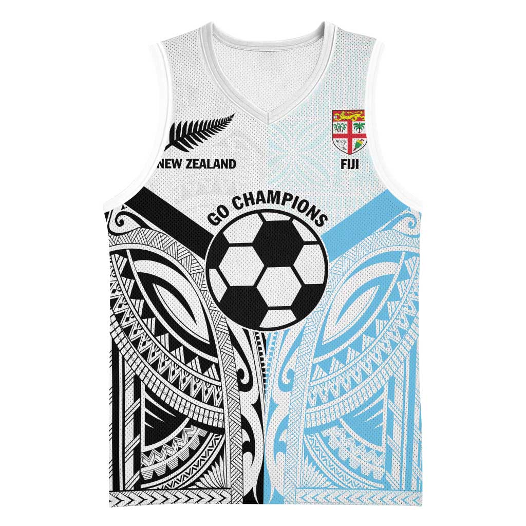 New Zealand-Fiji Football Custom Basketball Jersey Together Go Champions - Polynesian Pride