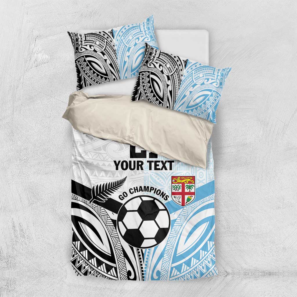 New Zealand-Fiji Football Custom Bedding Set Together Go Champions