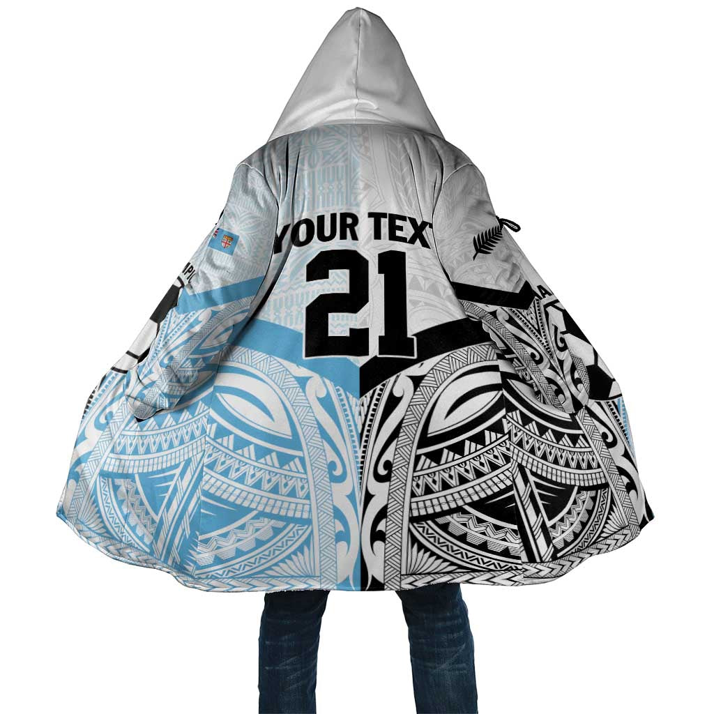 New Zealand-Fiji Football Custom Cloak Together Go Champions - Polynesian Pride