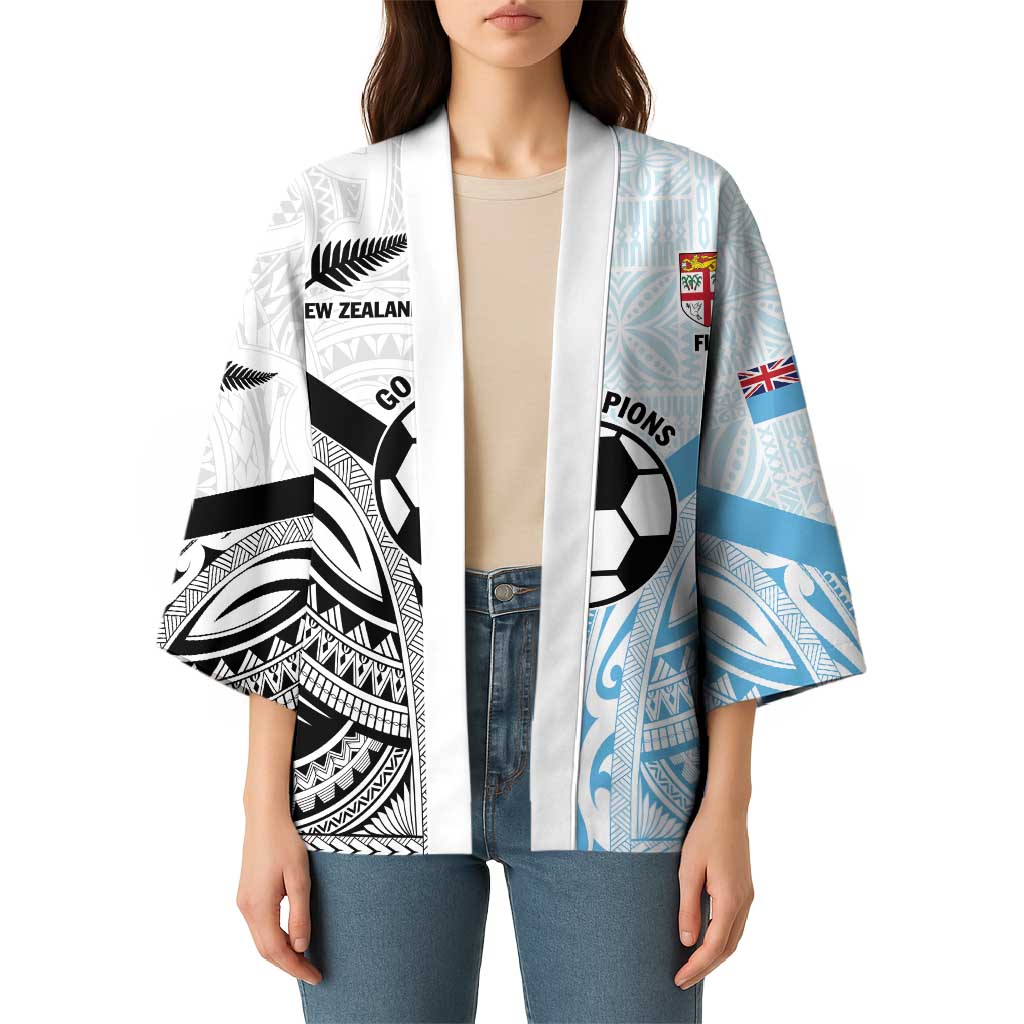 New Zealand-Fiji Football Custom Kimono Together Go Champions - Polynesian Pride