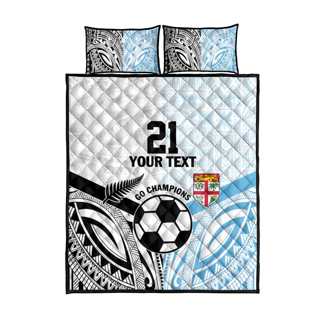 New Zealand-Fiji Football Custom Quilt Bed Set Together Go Champions