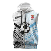 New Zealand-Fiji Football Custom Sleeveless Zip Hoodie Together Go Champions - Polynesian Pride