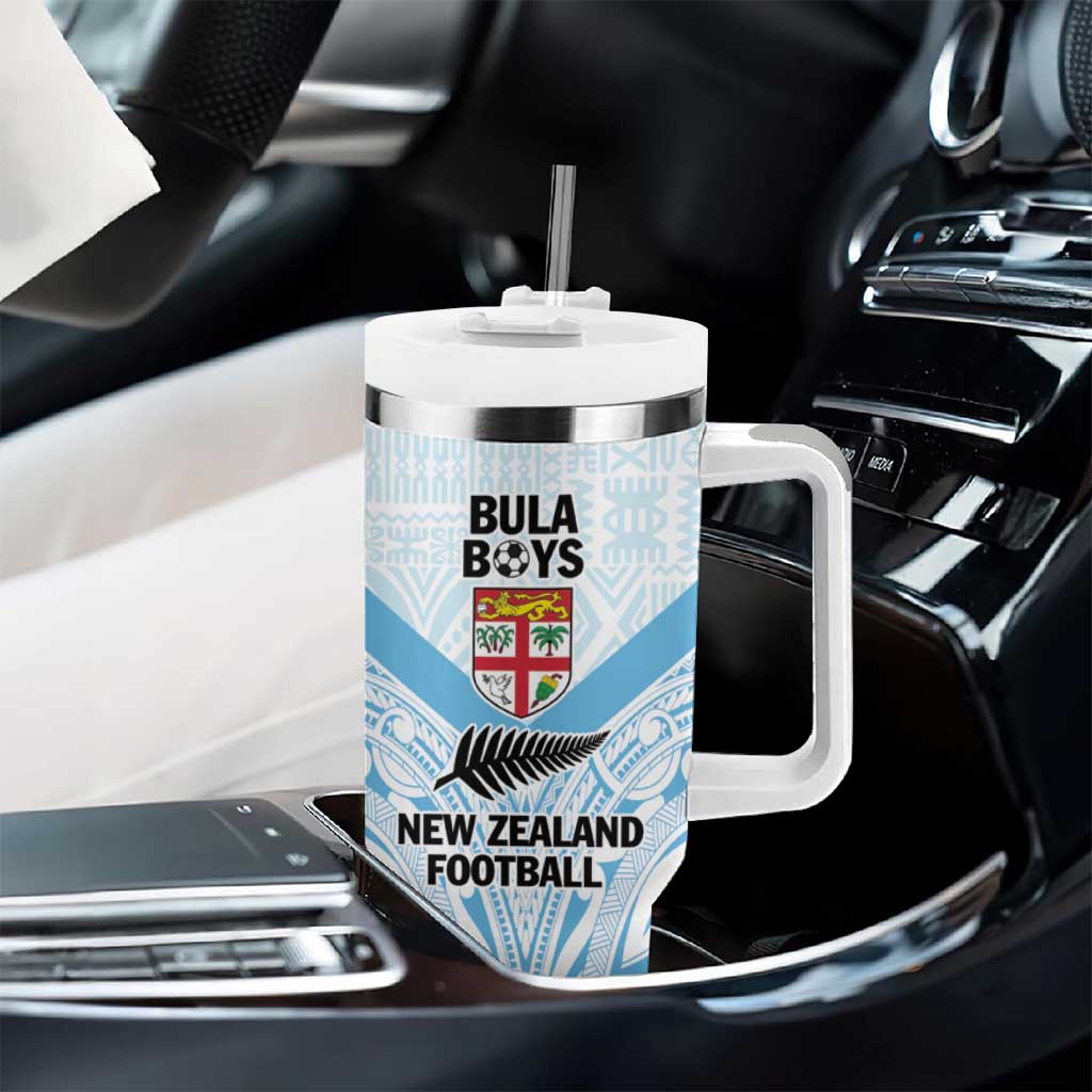 New Zealand-Fiji Football Custom Tumbler With Handle Together Go Champions