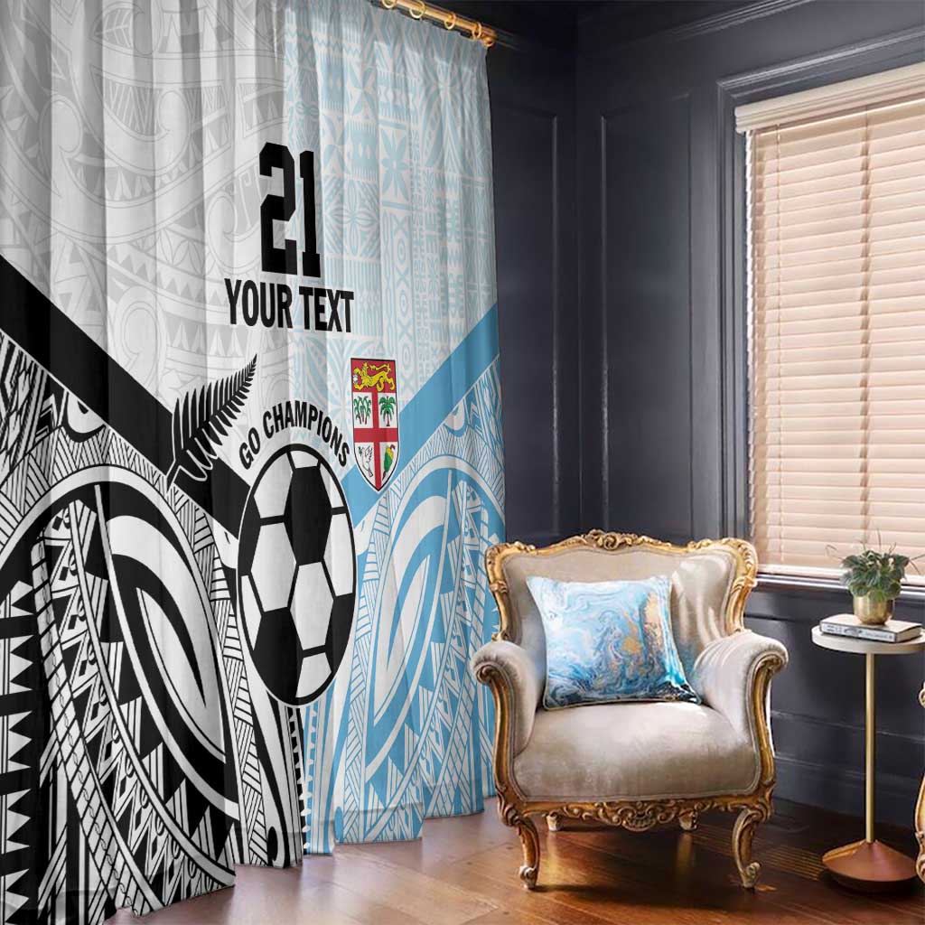 New Zealand-Fiji Football Custom Window Curtain Together Go Champions