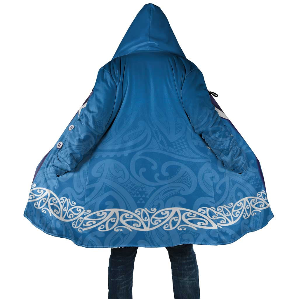 New Zealand Nurses Week Cloak Maori Kowhaiwhai Blue Tribal LT9 Unisex Blue - Polynesian Pride