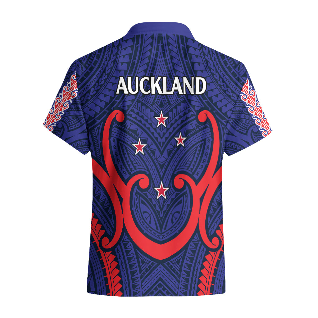 New Zealand Auckland Cricket Hawaiian Shirt Polynesian with Maori Koru LT9 - Polynesian Pride