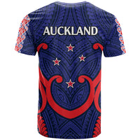New Zealand Auckland Cricket T Shirt Polynesian with Maori Koru LT9 - Polynesian Pride