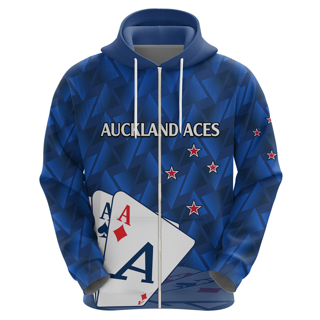 (Custom Text and Number) New Zealand Cricket Hoodie Auckland Aces Sporty Style LT9 - Polynesian Pride