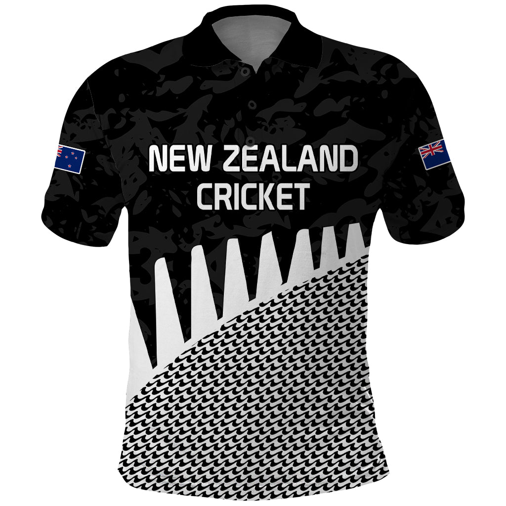 New Zealand Cricket Polo Shirt Black Cap Sporty Style No1 LT9 Black - Polynesian Pride