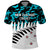 New Zealand Cricket Polo Shirt Black Cap Sporty Style No2 LT9 Auqua - Polynesian Pride