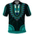 African Dashiki Polo Shirt With Polynesian Pattern Teal LT9 Teal - Polynesian Pride