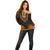 African Dashiki Off Shoulder Sweater With Polynesian Pattern - Gold LT9 - Polynesian Pride