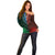African Dashiki Off Shoulder Sweater With Polynesian Pattern - Half Green and Red LT9 - Polynesian Pride