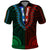 African Dashiki Polo Shirt With Polynesian Pattern Half Green and Red LT9 Green and Red - Polynesian Pride